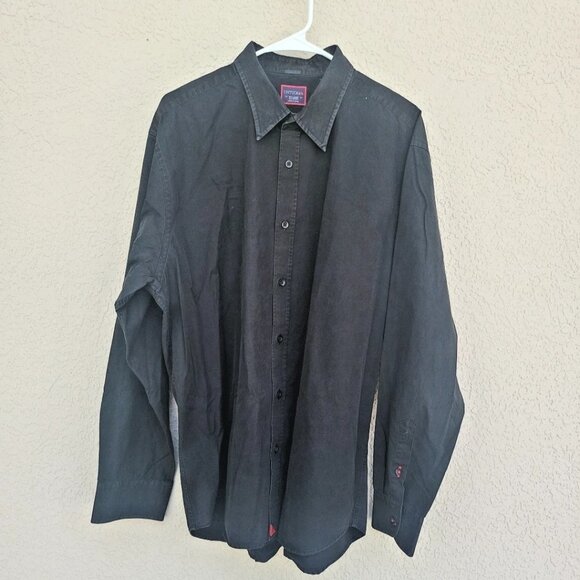 UnTuckit Men's Black Performance Button Up Long Sleeve Shirt Sz XXL - Picture 1 of 5